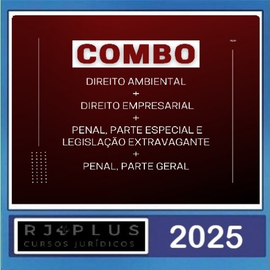 Combo: Ambiental + Empresarial + Penal, Parte Especial + Penal, Parte Geral RJ PLUS 2025 Combo: Ambiental + Empresarial + Penal, Parte Especial + Penal, Parte Geral RJ PLUS 2025