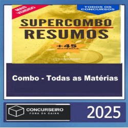 COMBO – TODAS AS MATÉRIAS – CONCURSEIRO FORA DA CAIXA 2025.1 COM ATUALIZAÇÃO 2026