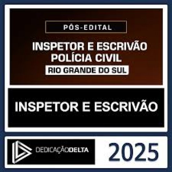 PC RS - RETA FINAL INSPETOR E ESCRIVÃO DE POLÍCIA RIO GRANDE DO SUL - RATEIO POLICIA CIVIL PCRS POLICIAL AGENTE