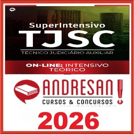 TJ-SC - Superintensivo Pós-edital - Técnico Jurídico Auxiliar Andresan 2026